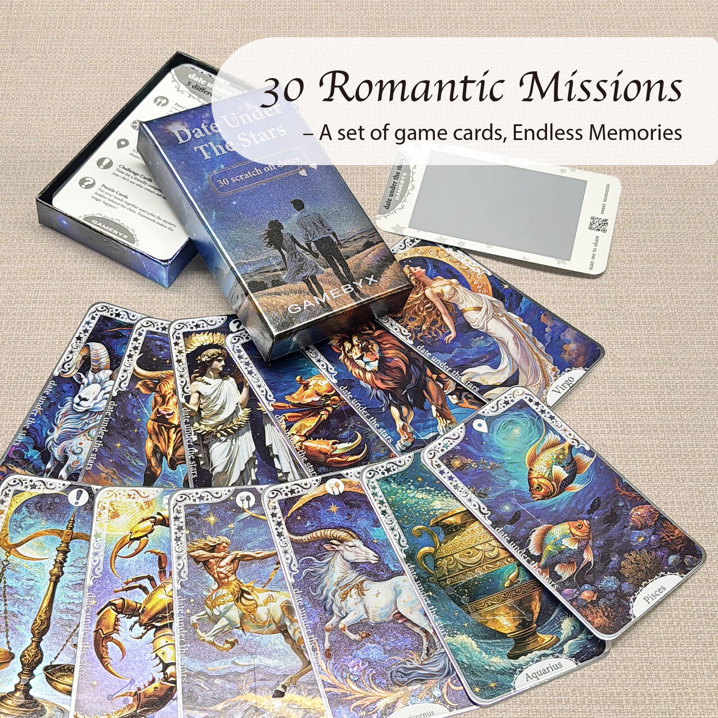 30 Scratch off Date Night Idea Cards